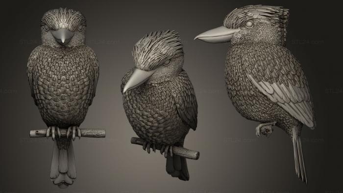 Статуэтки птицы (Кукабарра, STKB_0046) 3D модель для ЧПУ станка